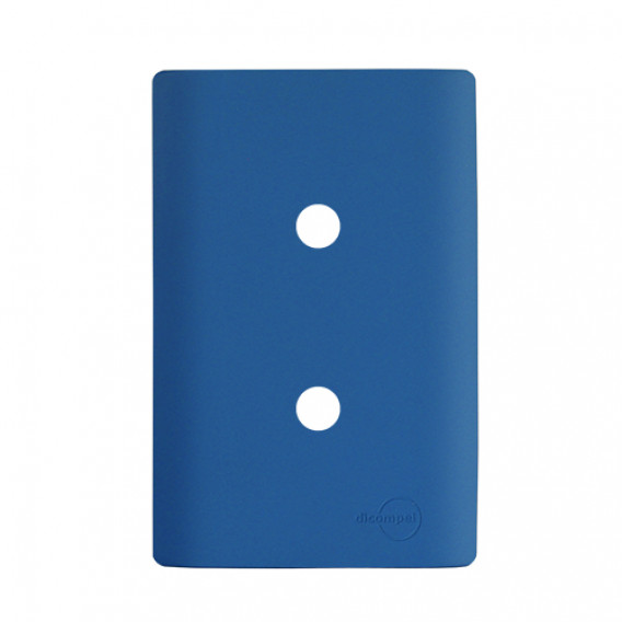 Placa p/ 2 Furos 4x2 - Novara Azul Fosco